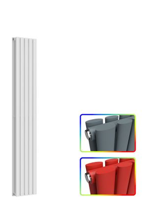 Oval Vertical Radiator - Coloured - 1600 mm x 300 mm - Double