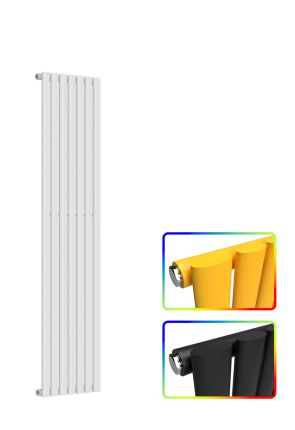 Oval Vertical Radiator - Coloured - 1600 mm x 420 mm - Single
