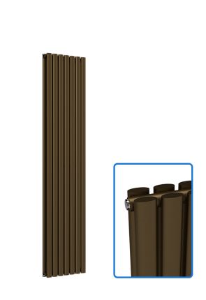 Oval Vertical Radiator - Antique Brass - 1800 mm x 420 mm (Double)
