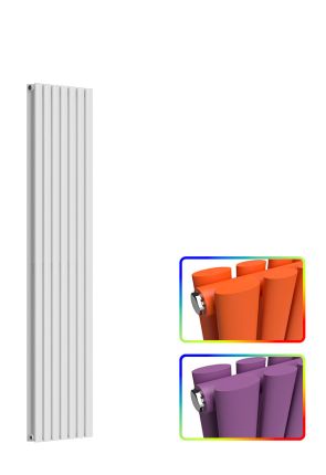 Oval Vertical Radiator - Coloured - 1800 mm x 420 mm - Double