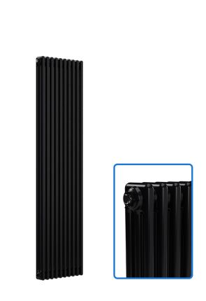 Vertical 3 Column Radiator - Black - 1800 mm x 470 mm