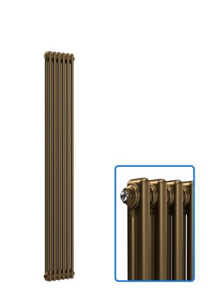 Vertical 2 Column Radiator - Antique Brass - 1800 mm x 290 mm