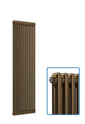 Vertical 2 Column Radiator - Antique Brass - 1800 mm x 560 mm