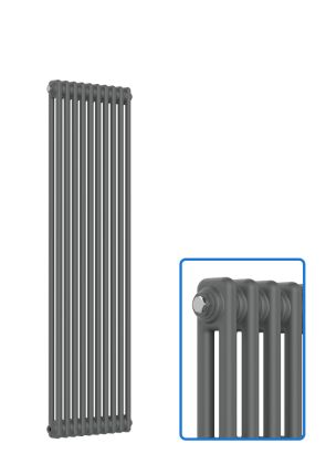 Vertical 2 Column Radiator - Anthracite Grey - 1500 mm x 470 mm