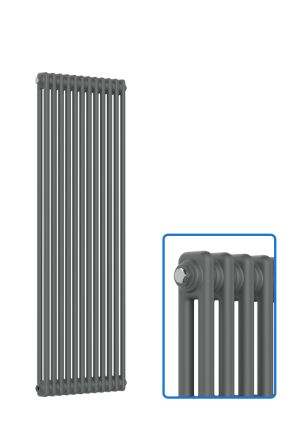 Vertical 2 Column Radiator - Anthracite Grey - 1500 mm x 560 mm