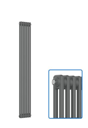 Vertical 2 Column Radiator - Anthracite Grey - 1800 mm x 290 mm