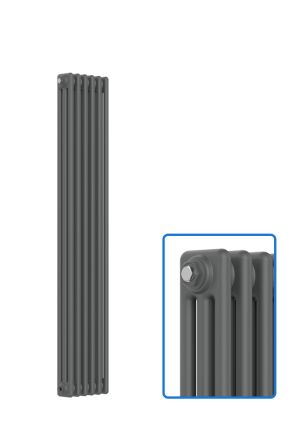 Vertical 3 Column Radiator - Anthracite Grey - 1500 mm x 290 mm