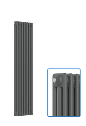 Vertical 3 Column Radiator - Anthracite Grey - 1800 mm x 470 mm
