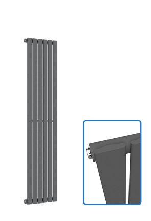 Flat Vertical Radiator - Anthracite Grey - 1600 mm x 420 mm (Single)