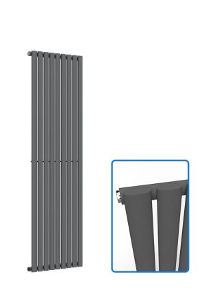 Oval Vertical Radiator - Anthracite Grey - 1600 mm x 540 mm (Single)