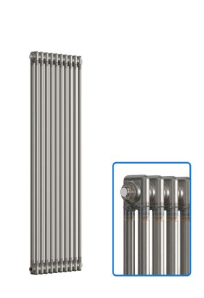 Vertical 2 Column Radiator - Bare Metal Lacquer - 1500 mm x 470 mm