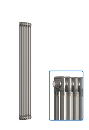 Vertical 2 Column Radiator - Bare Metal Lacquer - 1800 mm x 290 mm