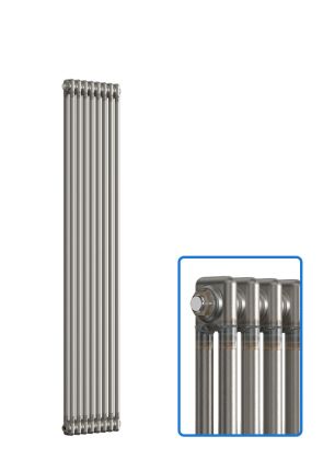 Vertical 2 Column Radiator - Bare Metal Lacquer - 1800 mm x 380 mm