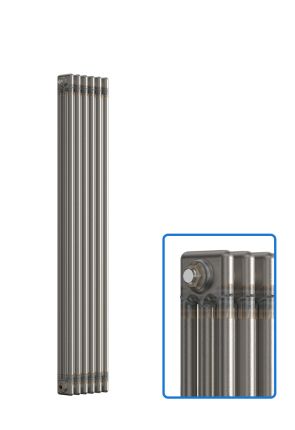 Vertical 3 Column Radiator - Bare Metal Lacquer - 1500 mm x 290 mm