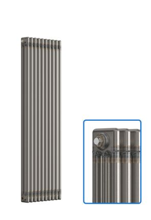 Vertical 3 Column Radiator - Bare Metal Lacquer - 1500 mm x 470 mm
