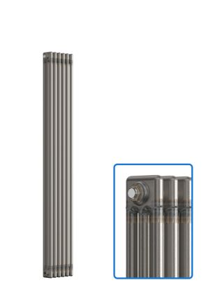 Vertical 3 Column Radiator - Bare Metal Lacquer - 1800 mm x 290 mm
