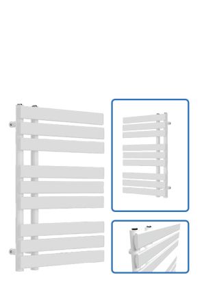 Open-Flat Towel Radiator - White - 800 mm x 600 mm