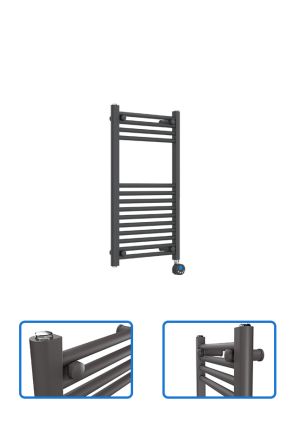 Electric Towel Radiator - Anthracite Grey - 800 mm x 500 mm