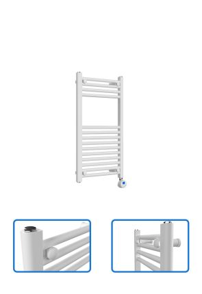 Electric Towel Radiator - White - 800 mm x 500 mm