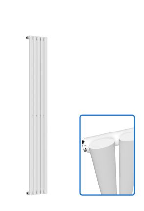 Oval Vertical Radiator-White-1800 mm x 300 mm (Single)