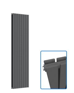 Flat Vertical Radiator - Anthracite Grey - 1800 mm x 560 mm (Double)