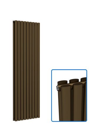 Oval Vertical Radiator - Antique Brass - 1600 mm x 540 mm (Double)