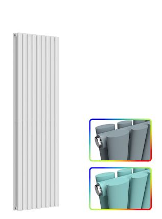 Oval Vertical Radiator - Coloured - 1600 mm x 540 mm - Double