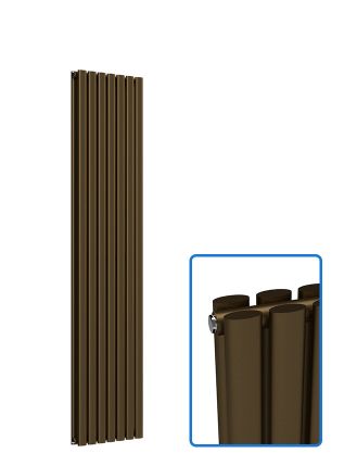 Oval Vertical Radiator - Antique Brass - 1800 mm x 420 mm (Double)