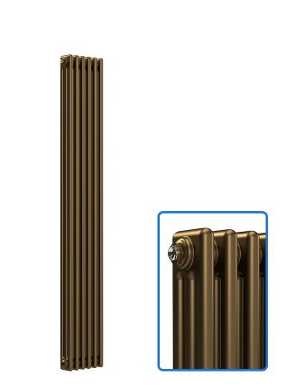 Vertical 3 Column Radiator - Antique Brass - 1800 mm x 290 mm