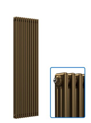 Vertical 3 Column Radiator - Antique Brass - 1800 mm x 560 mm