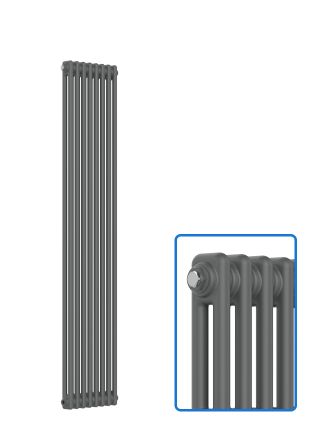 Vertical 2 Column Radiator - Anthracite Grey - 1800 mm x 380 mm