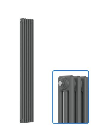 Vertical 3 Column Radiator - Anthracite Grey - 1800 mm x 290 mm