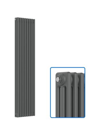 Vertical 3 Column Radiator - Anthracite Grey - 1800 mm x 470 mm