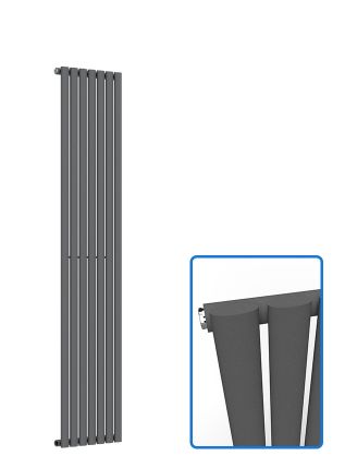 Oval Vertical Radiator-Anthracite Grey-1800 mm x 420 mm (Single)
