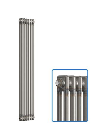 Vertical 2 Column Radiator - Bare Metal Lacquer - 1500 mm x 290 mm