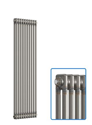 Vertical 2 Column Radiator - Bare Metal Lacquer - 1500 mm x 470 mm