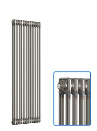 Vertical 2 Column Radiator - Bare Metal Lacquer - 1500 mm x 560 mm