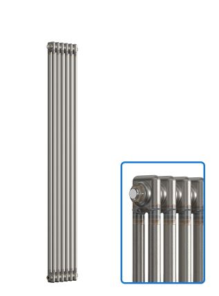 Vertical 2 Column Radiator - Bare Metal Lacquer - 1800 mm x 290 mm