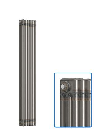 Vertical 3 Column Radiator - Bare Metal Lacquer - 1500 mm x 290 mm