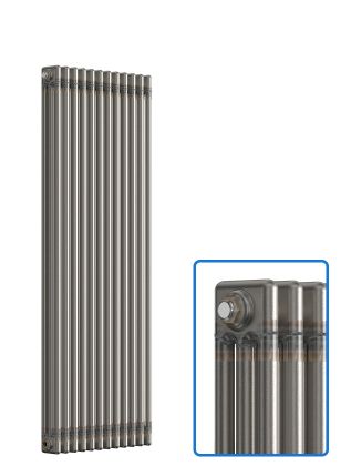 Vertical 3 Column Radiator - Bare Metal Lacquer - 1800 mm x 560 mm