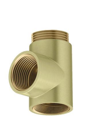 T-Piece Brushed Brass