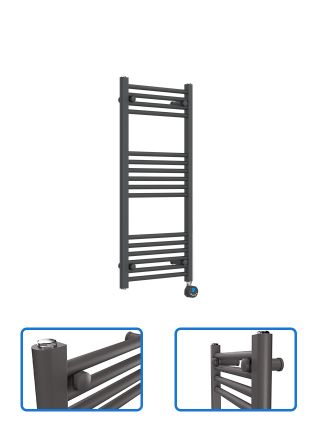 Electric Towel Radiator - Anthracite Grey - 1000 mm x 500 mm