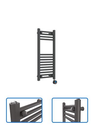 Electric Towel Radiator - Anthracite Grey - 800 mm x 400 mm