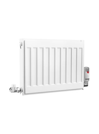Compact Single Panel Single Convector | Type 11 | K1 - 300 mm x 400 mm - White