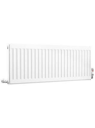 Compact Double Panel Single Convector | Type 21 | P+ - 400 mm x 1000 mm - White