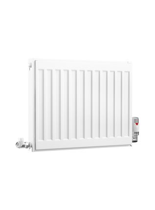 Compact Double Panel Single Convector | Type 21 | P+ - 400 mm x 500 mm - White