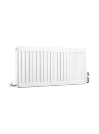 Compact Double Panel Single Convector | Type 21 | P+ - 400 mm x 800 mm - White
