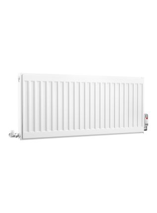 Compact Double Panel Single Convector | Type 21 | P+ - 400 mm x 900 mm - White