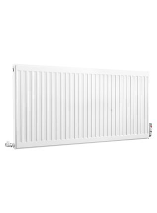 Compact Double Panel Single Convector | Type 21 | P+ - 600 mm x 1200 mm - White