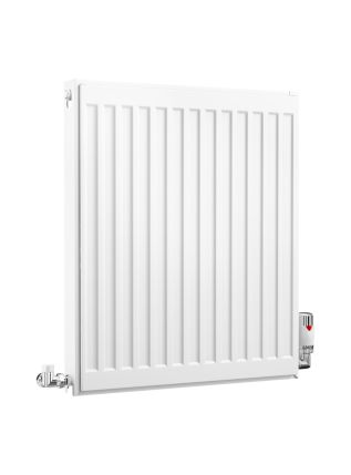 Compact Double Panel Single Convector | Type 21 | P+ - 600 mm x 500 mm - White